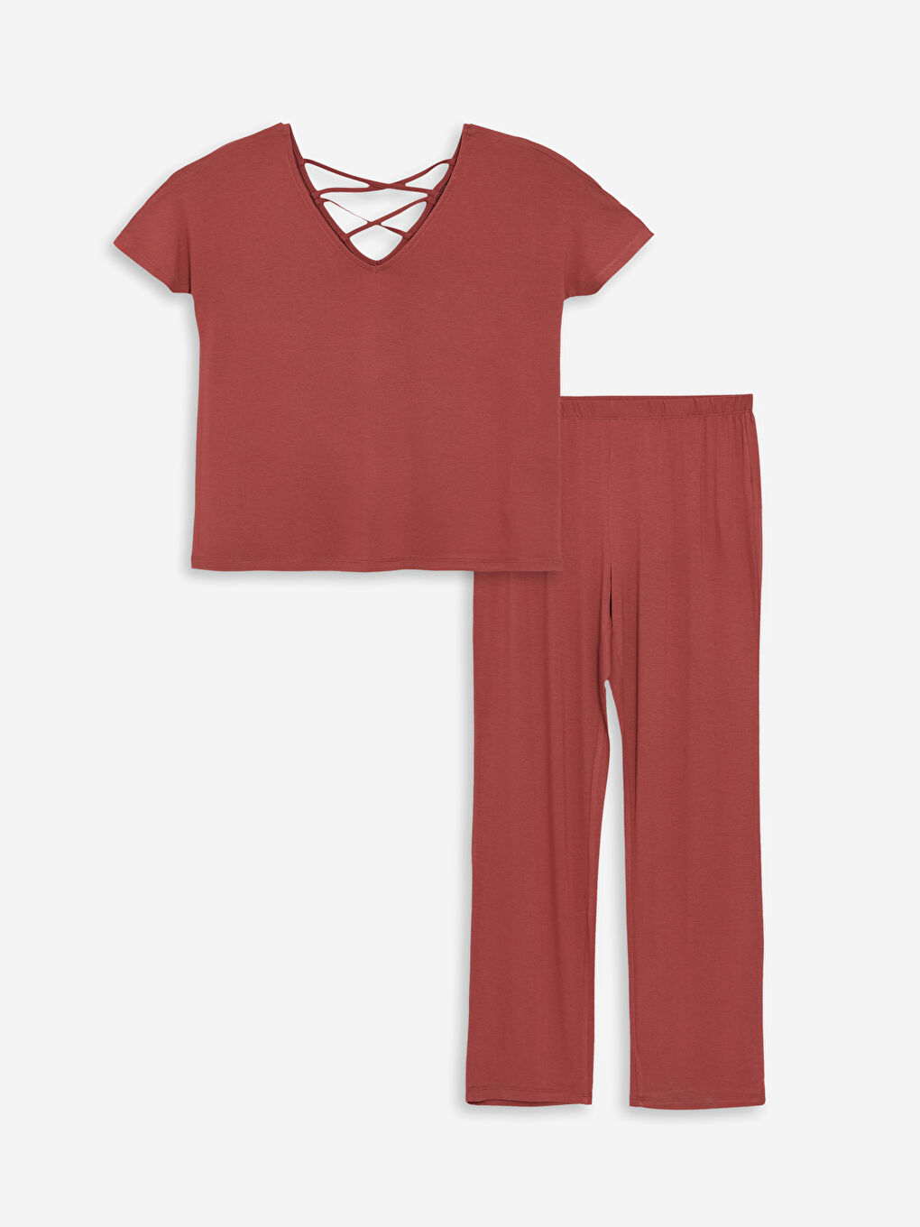 V Neck Women Pajamas Set -S49320Z8-HPZ