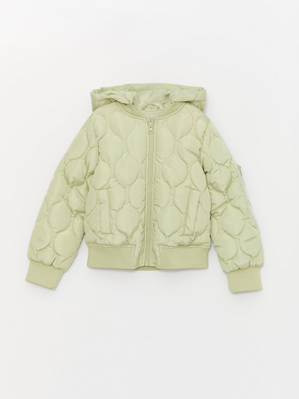 LCW Kids Палто за момичета с качулка, капитониран десен -S49327Z4-G7P