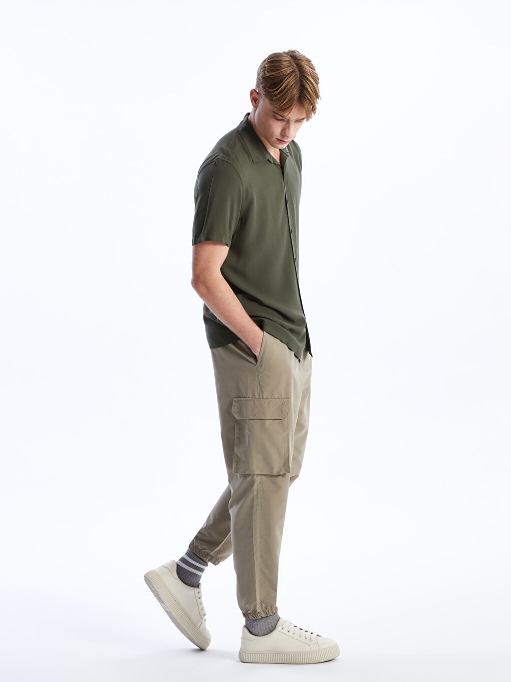 Comfortable Fit Men's Cargo Pants -S49375Z8-S7V