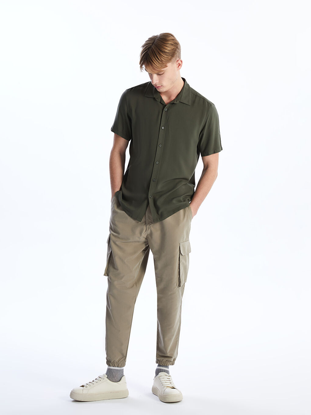 Comfortable Fit Men's Cargo Pants -S49375Z8-S7V