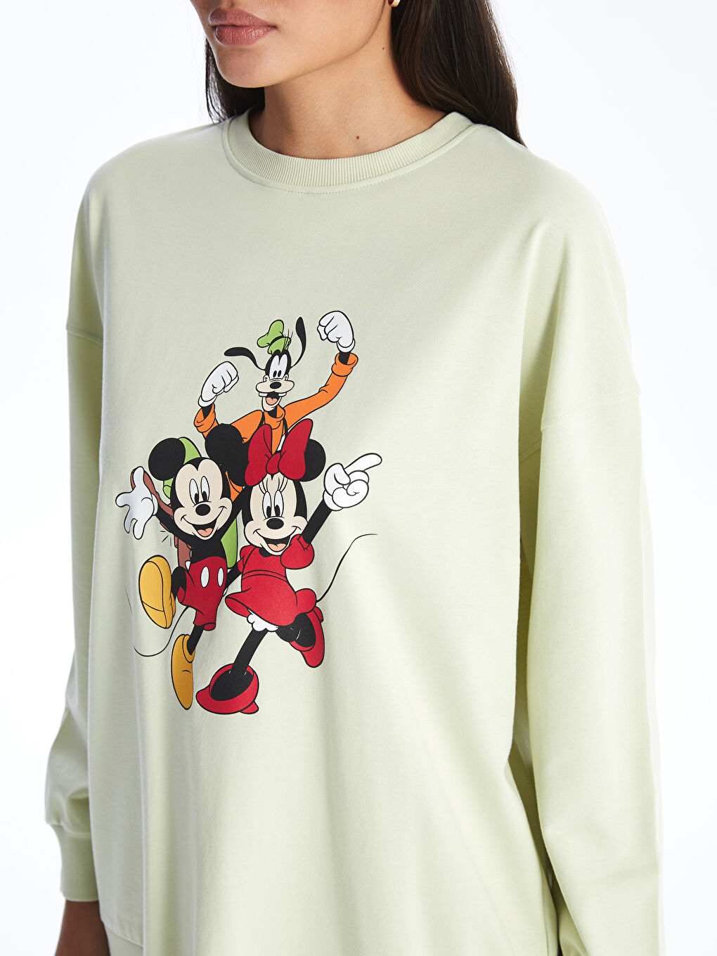 Crew Neck Mickey and Friends Printed Women's Sweatshirt -S49386Z8-FZM