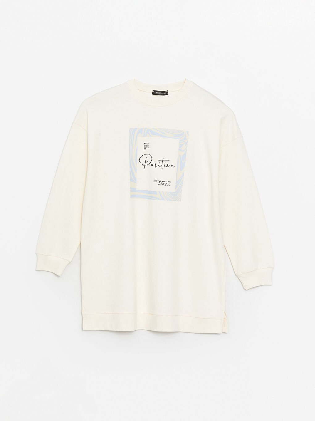 Tunique Sweatshirt Imprimée à Col Rond pour Femmes-5