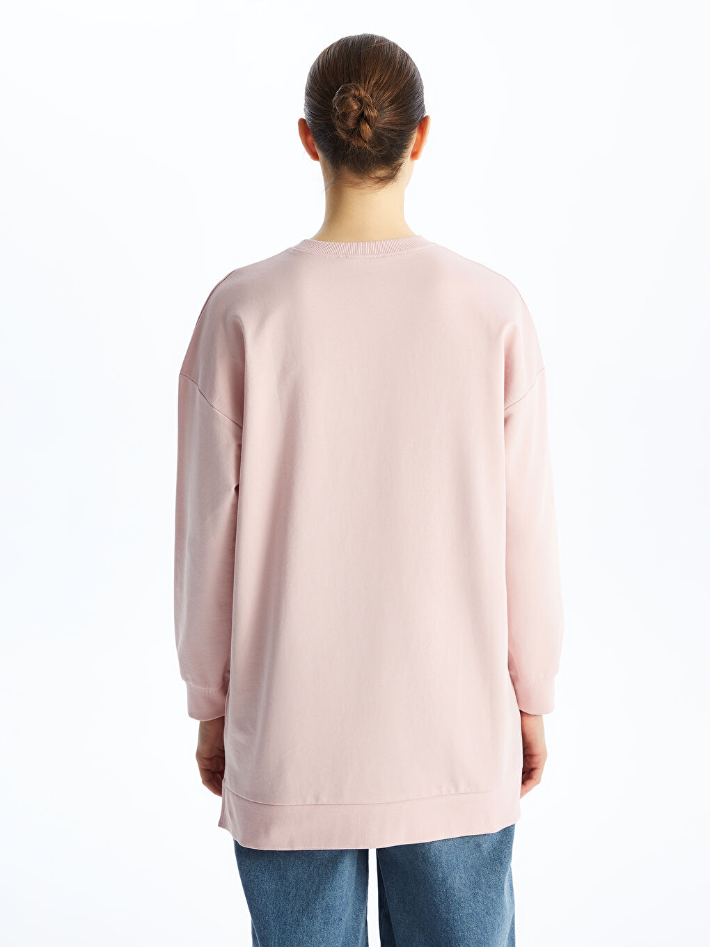 Crew Neck Printed Women's Sweatshirt Tunic -S49400Z8-G3G