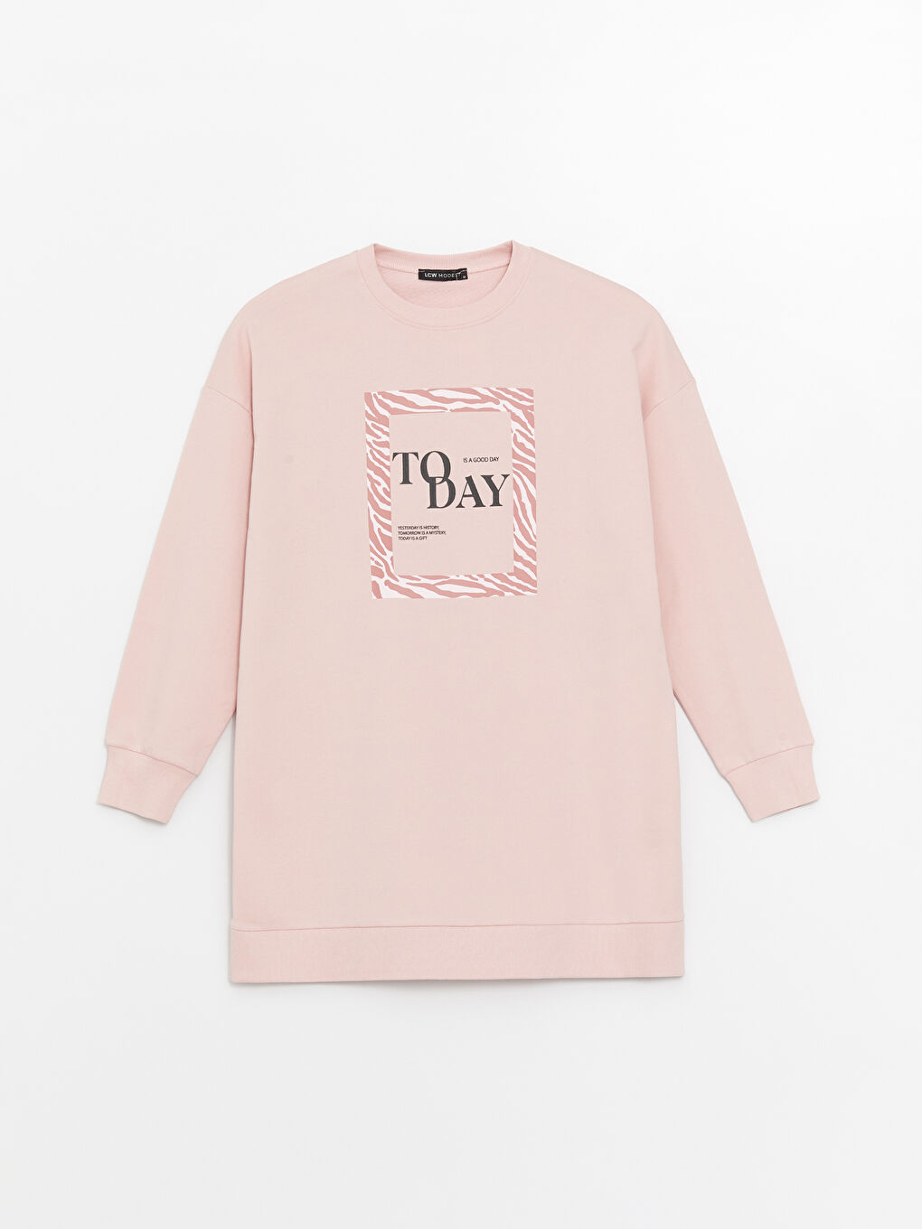 Crew Neck Printed Women's Sweatshirt Tunic -S49400Z8-G3G