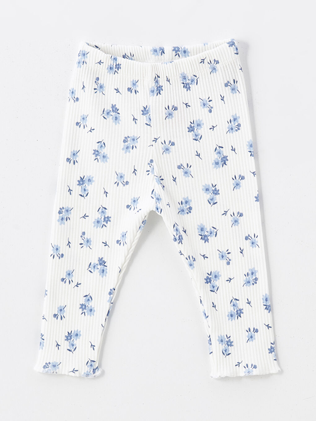 Mavi Bisiklet Yaka Uzun Kollu Kız Bebek Bluz Tayt Takımı 2'li-5