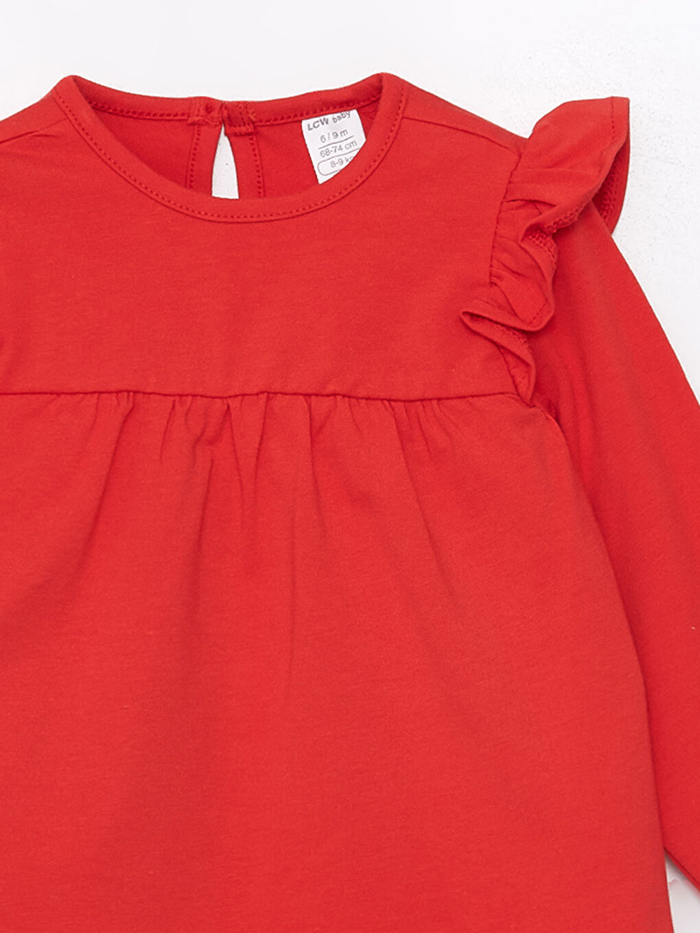 Mavi Bisiklet Yaka Uzun Kollu Kız Bebek Bluz Tayt Takımı 2'li-6