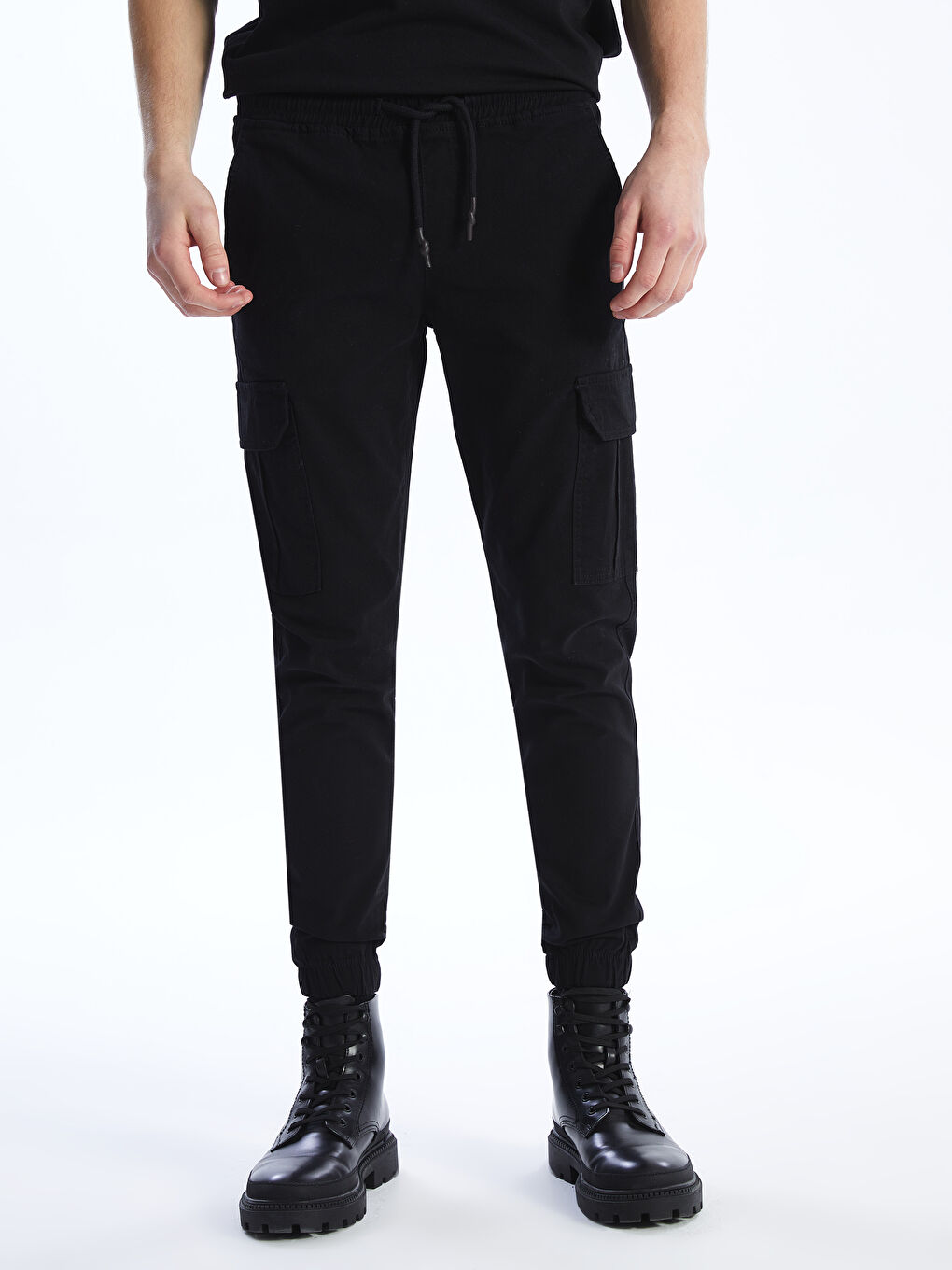 Slim Fit Twill Men's Cargo Trousers -S49473Z8-RQL