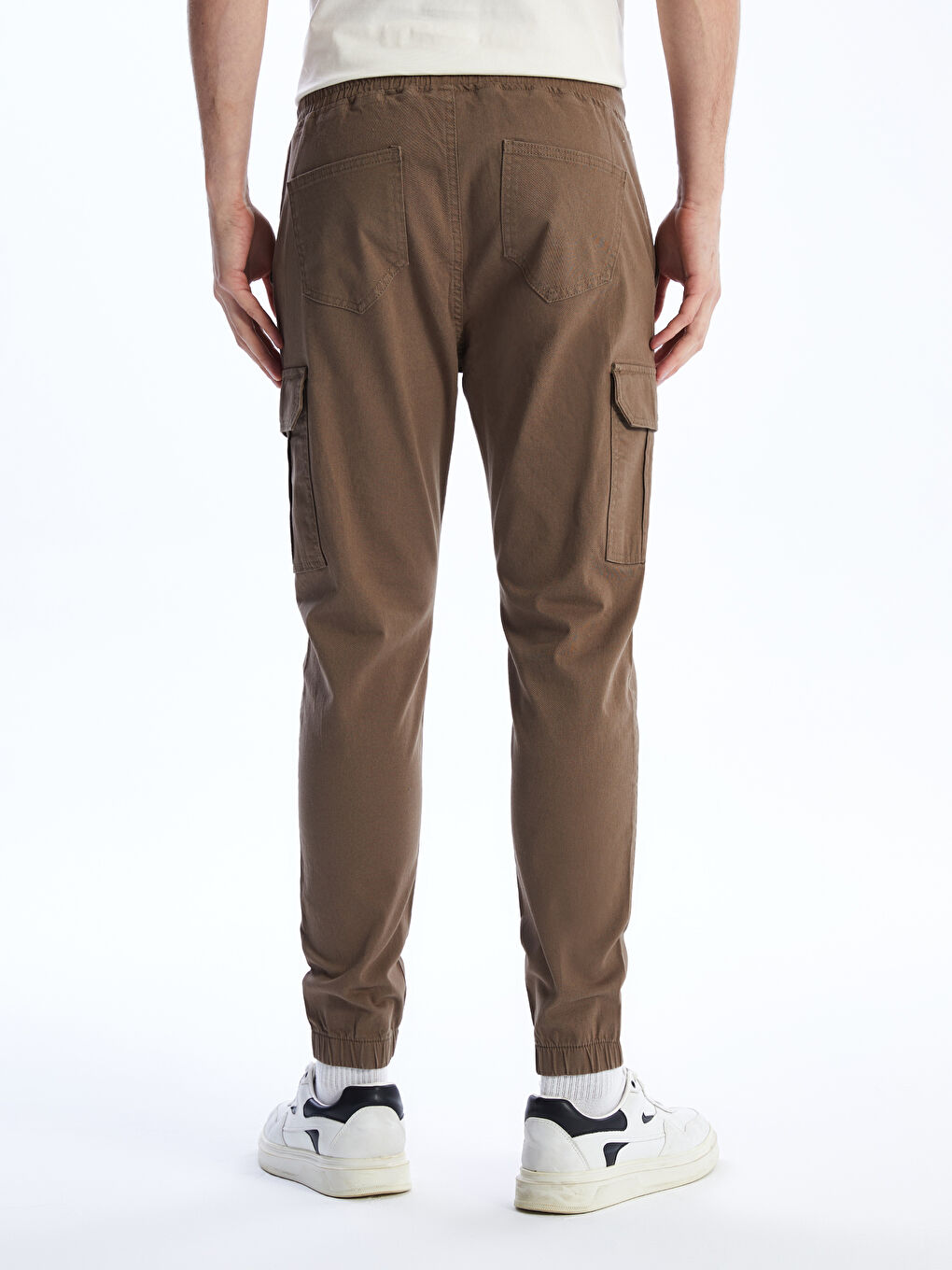 Брюки карго из твила слим-фит для мужчин-3