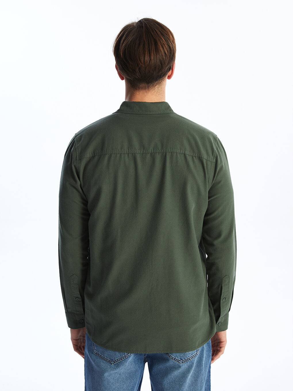 Regular Fit Long Sleeve Men's Shirt -S49474Z8-LAV