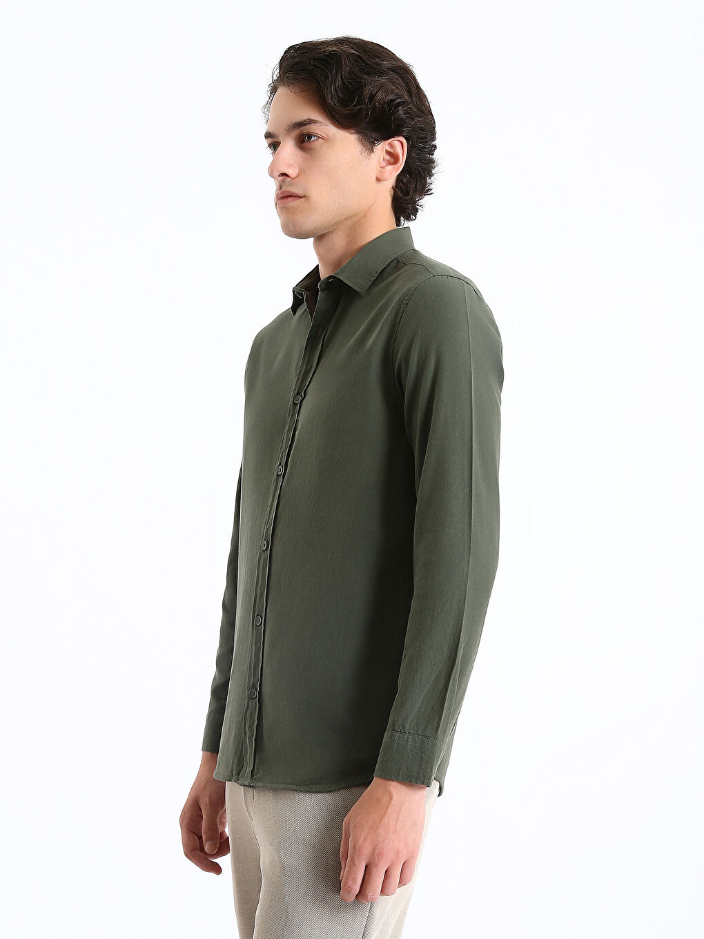 Regular Fit Long Sleeve Men's Shirt-6