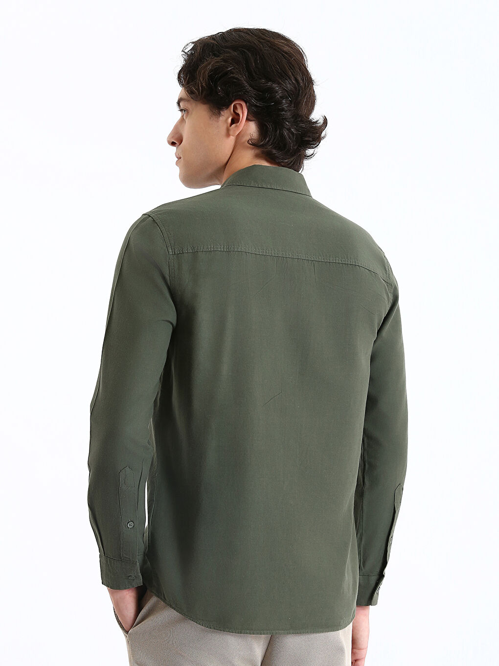 Regular Fit Long Sleeve Men's Shirt-8