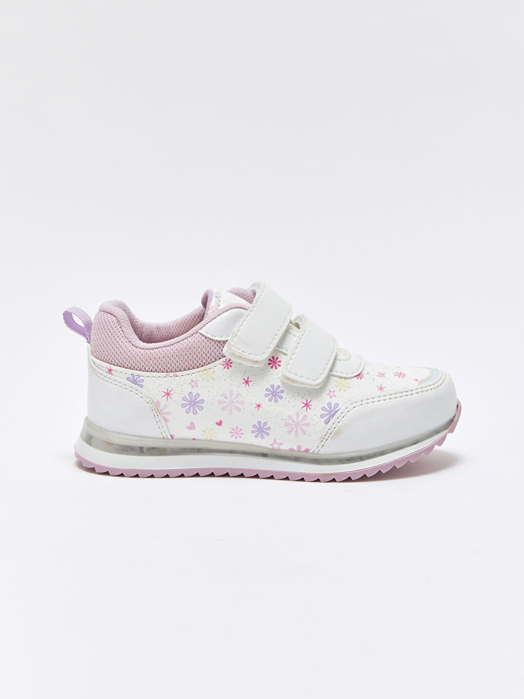 Beyaz Tabanı Işıklı Kız Çocuk Spor Ayakkabı-2