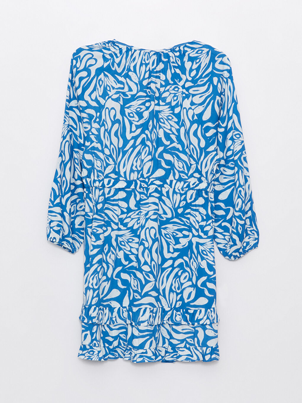 LCW Vision Tie Neck Patterned Long Sleeve Women's Dress -S49559Z8-LQQ