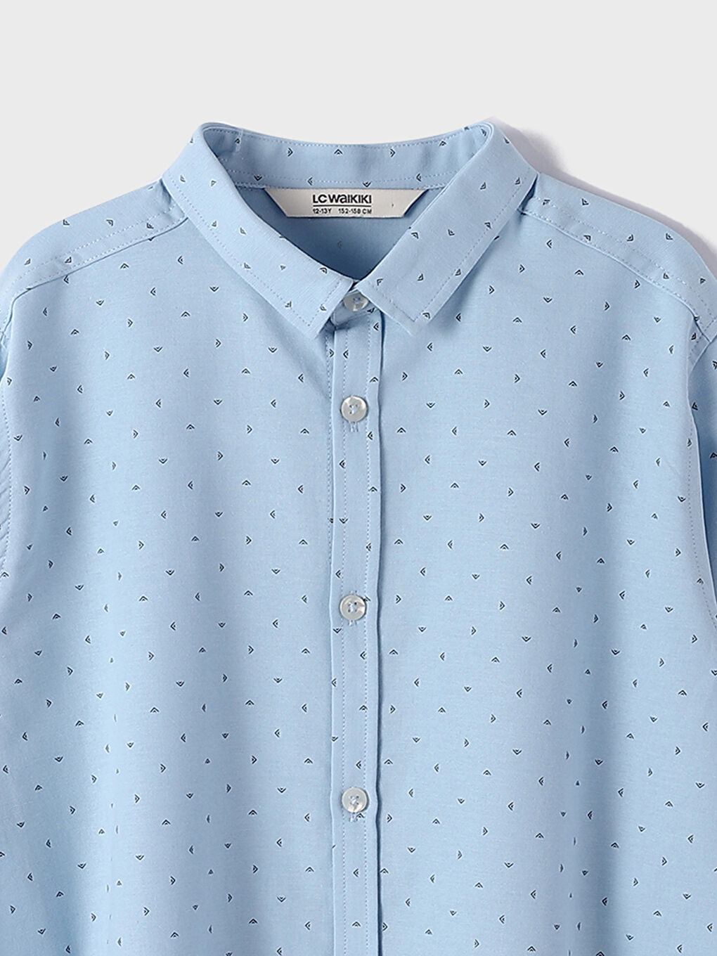 Patterned Long Sleeve Boys' Shirt -S49568Z4-LSJ
