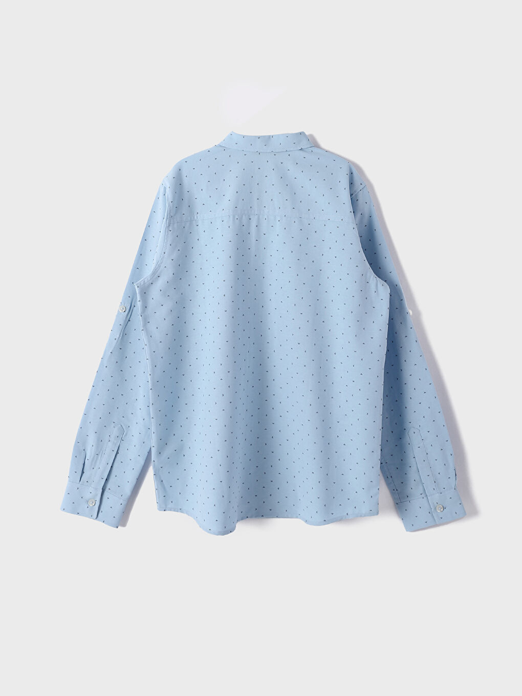 Patterned Long Sleeve Boys' Shirt -S49568Z4-LSJ