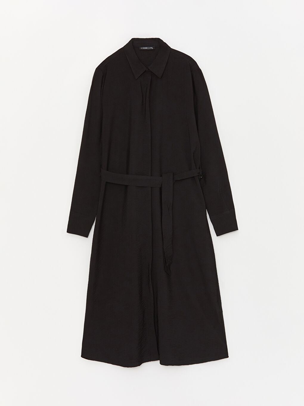 Plain Long Sleeve Women's Shirt Dress -S49617Z8-CVL