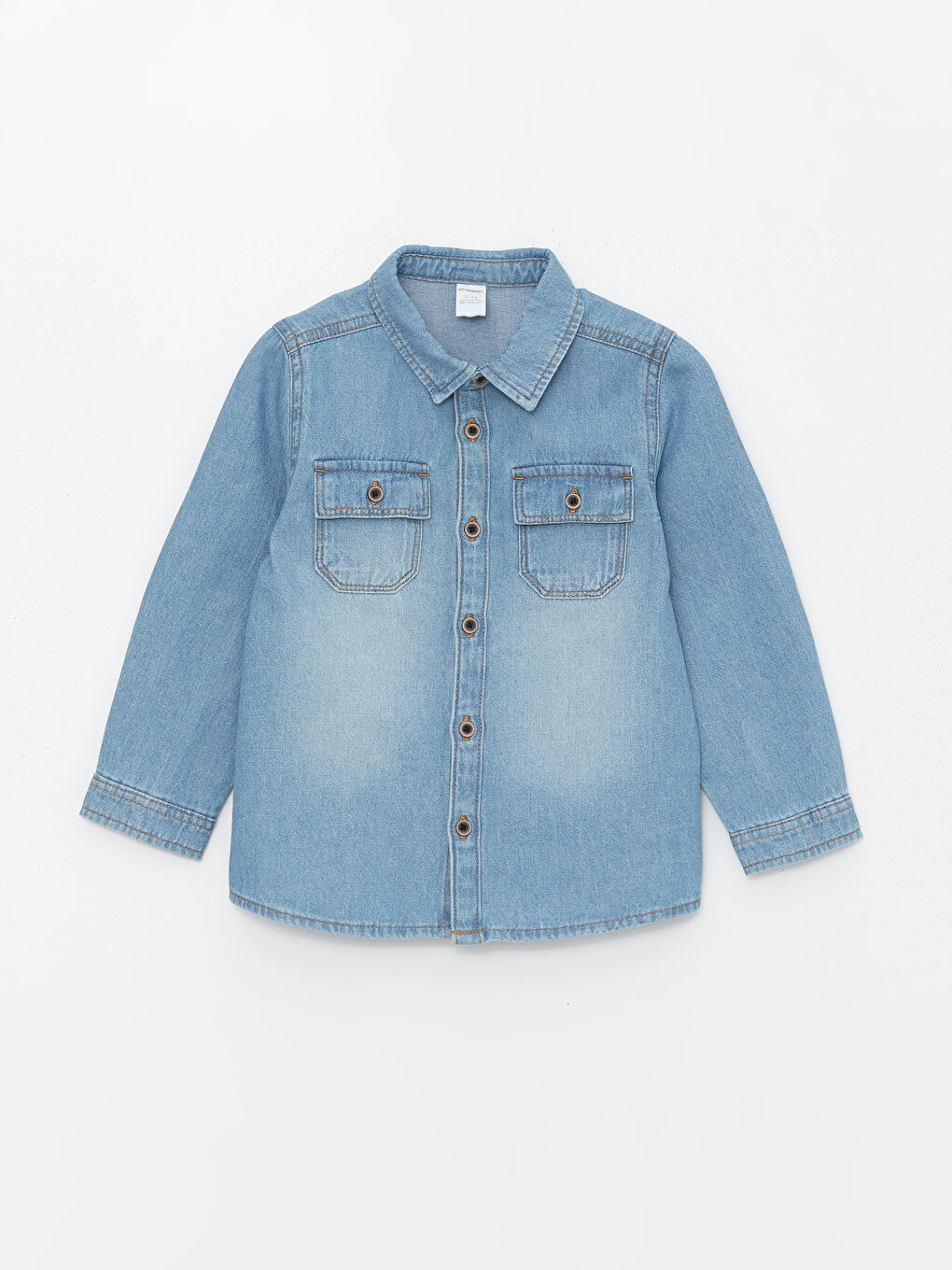 Basic Long Sleeve Baby Boys' Denim Shirt