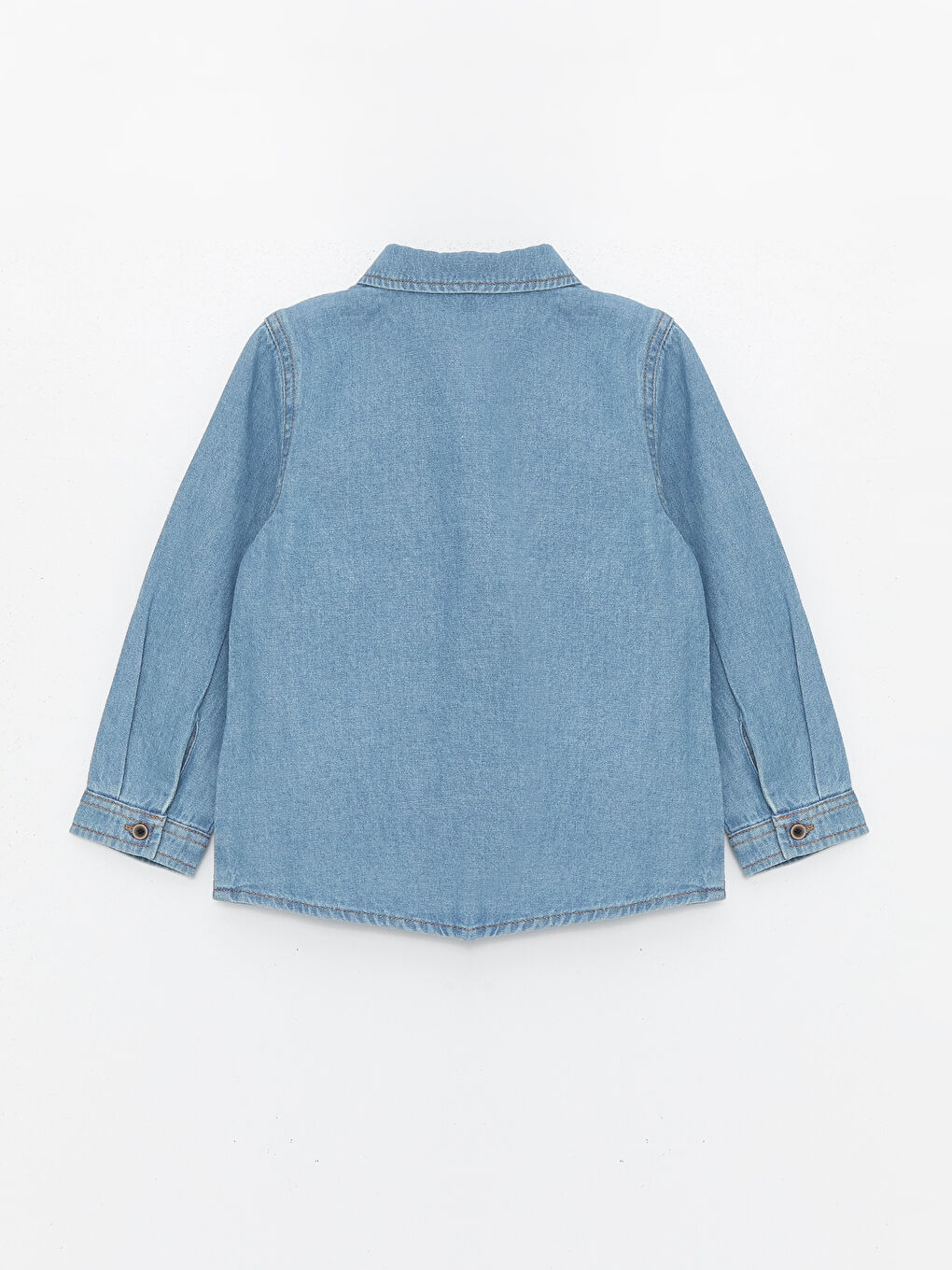 Basic Long Sleeve Baby Boys' Denim Shirt-1