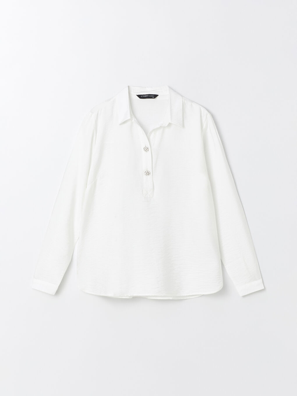 LCWAIKIKI Classic Bluza sa kragnom, jednostavna, dugi rukav, za žene -S49622Z8-EEW