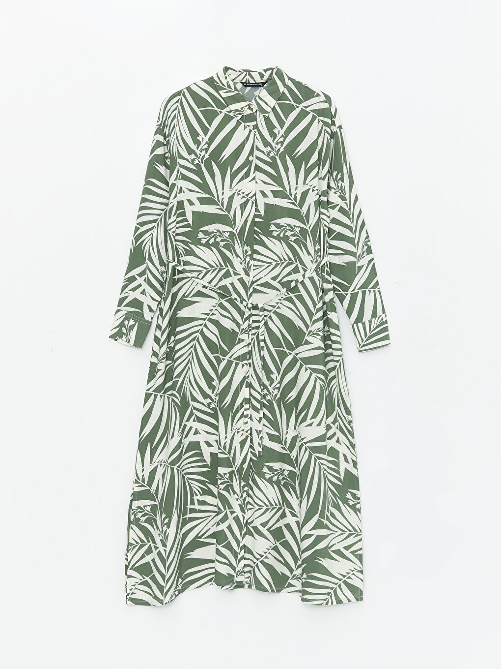 Robe Chemise à Motifs à Manches Longues pour Femmes-5