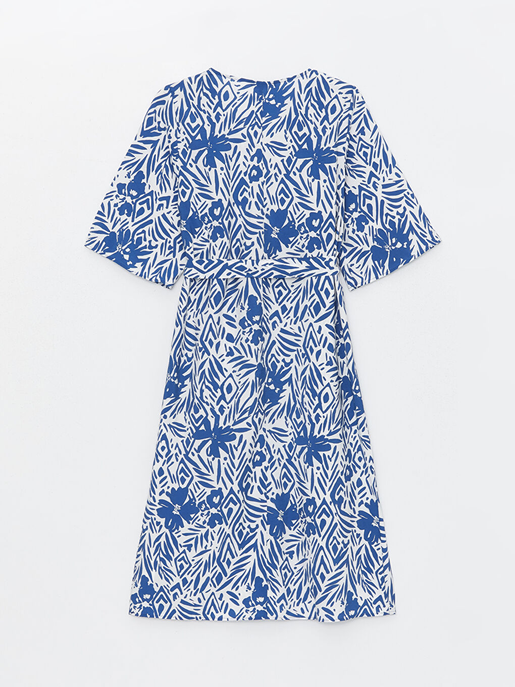 LCWAIKIKI Classic V-Neck Patterned Women's Dress -S49662Z8-LSJ