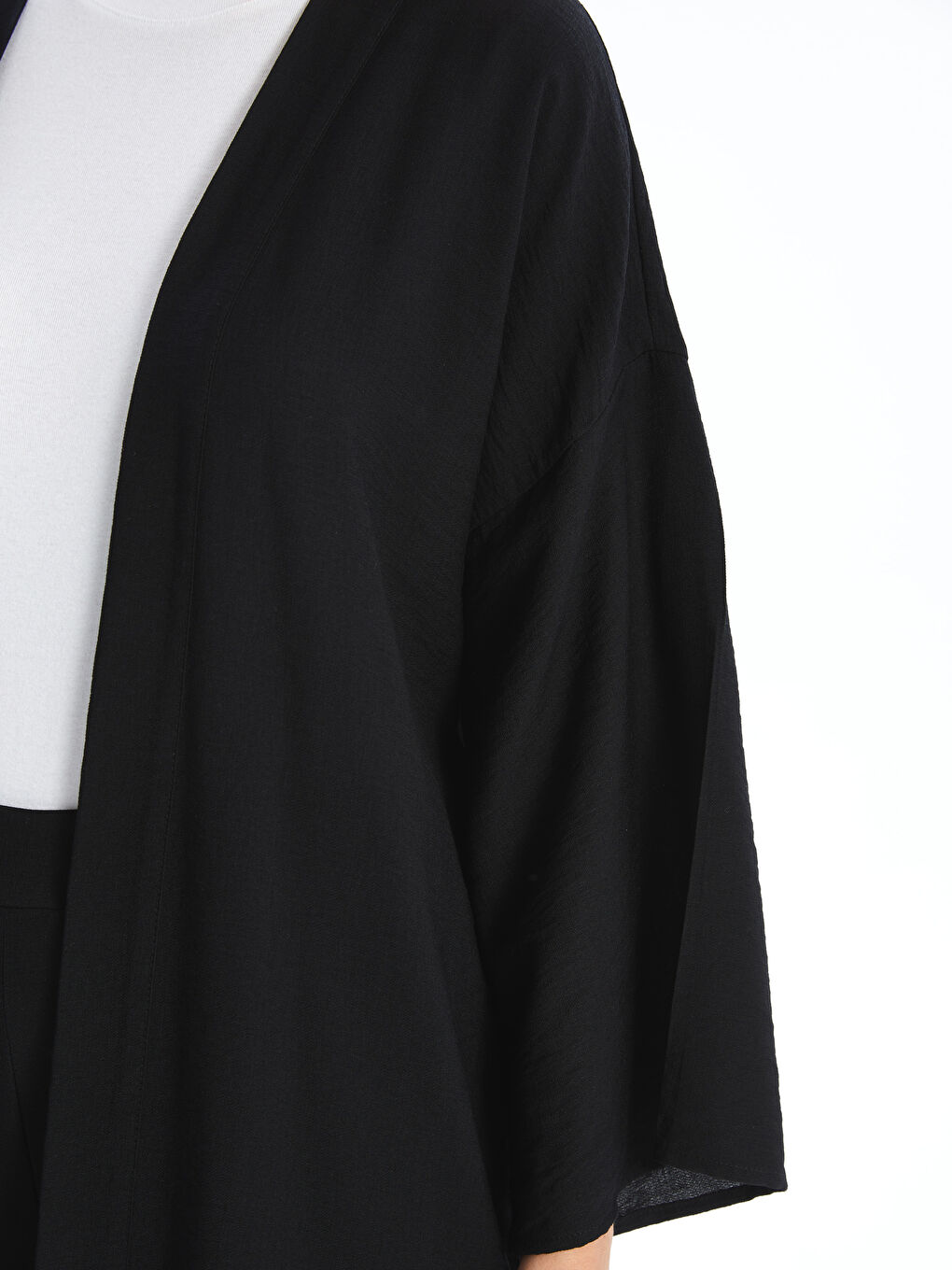 كيمونو فضفاض بياقة شال وأكمام طويلة -S49688Z8-CVL