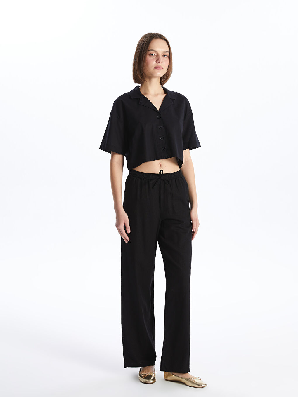 CRNA Pantalone Žene -S49723Z8-CVL