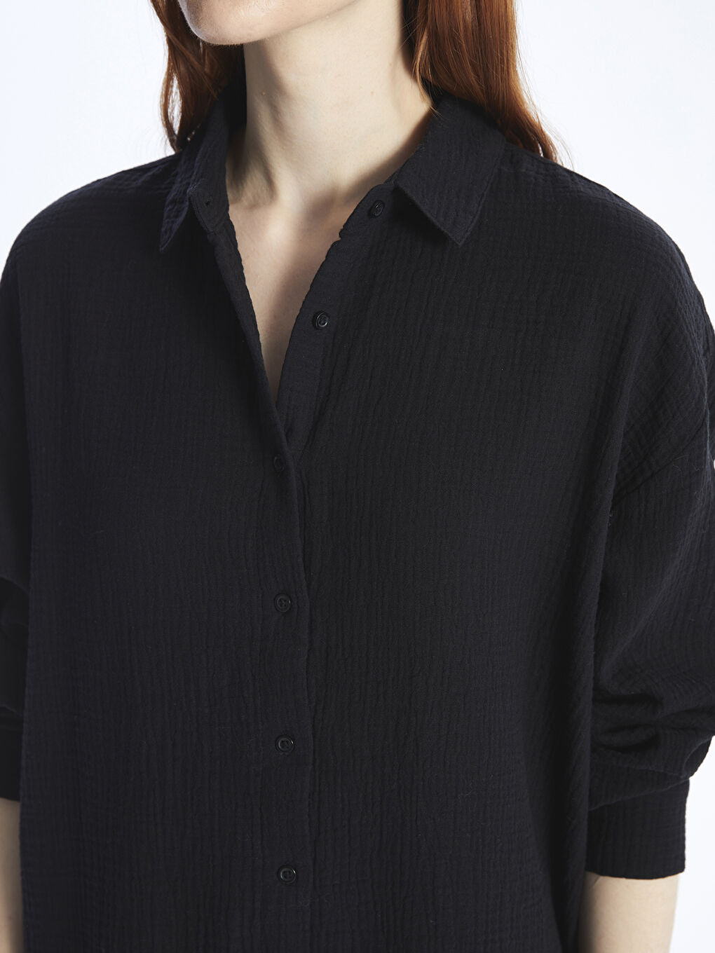 XSIDE Plain Long Sleeve Women's Shirt -S49729Z8-CVL