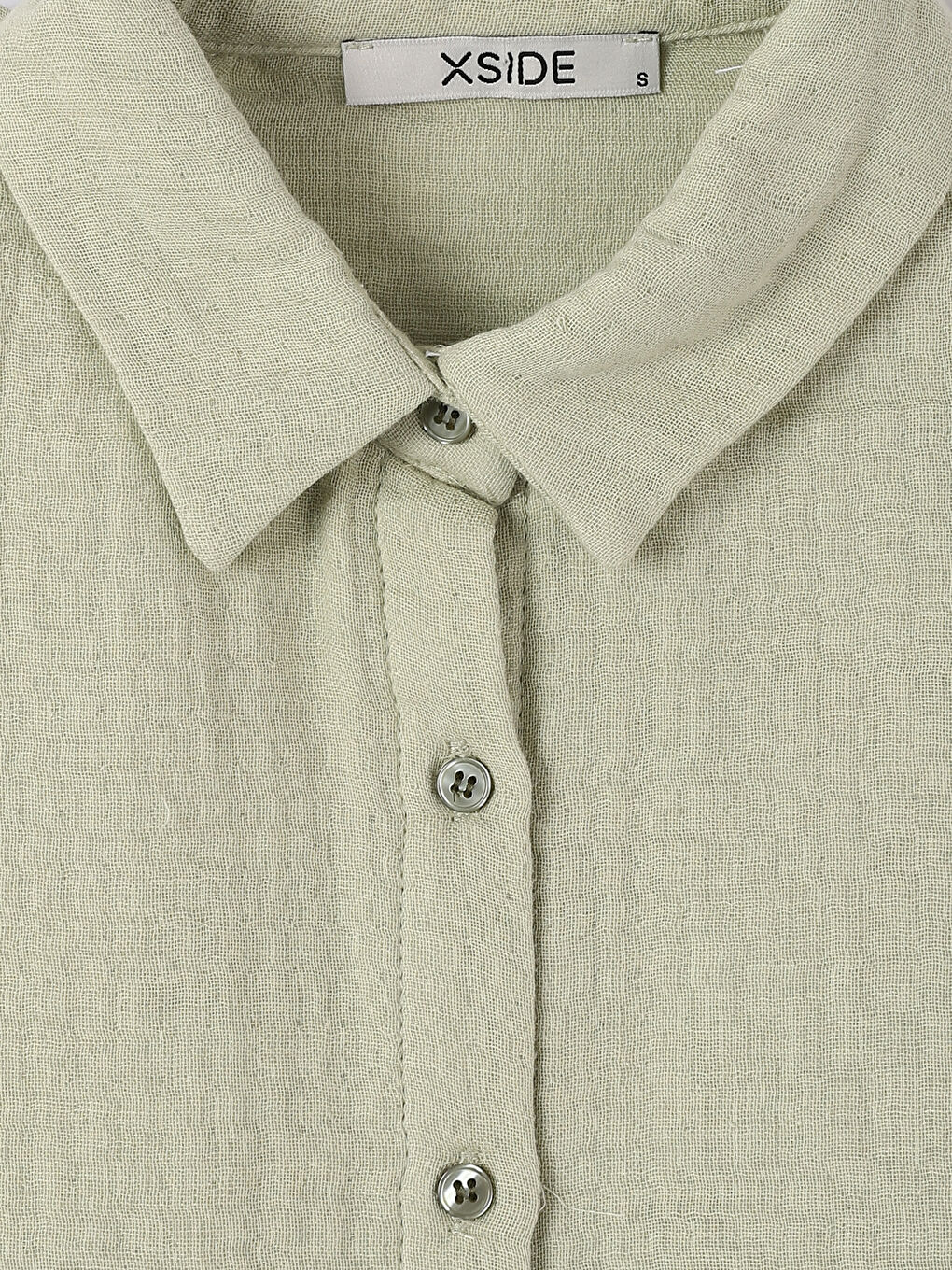 Plain Long Sleeve Women's Shirt-3