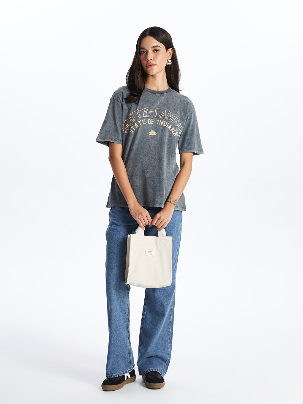 Leather Look Women's Tote Bag -S49747Z8-CR8