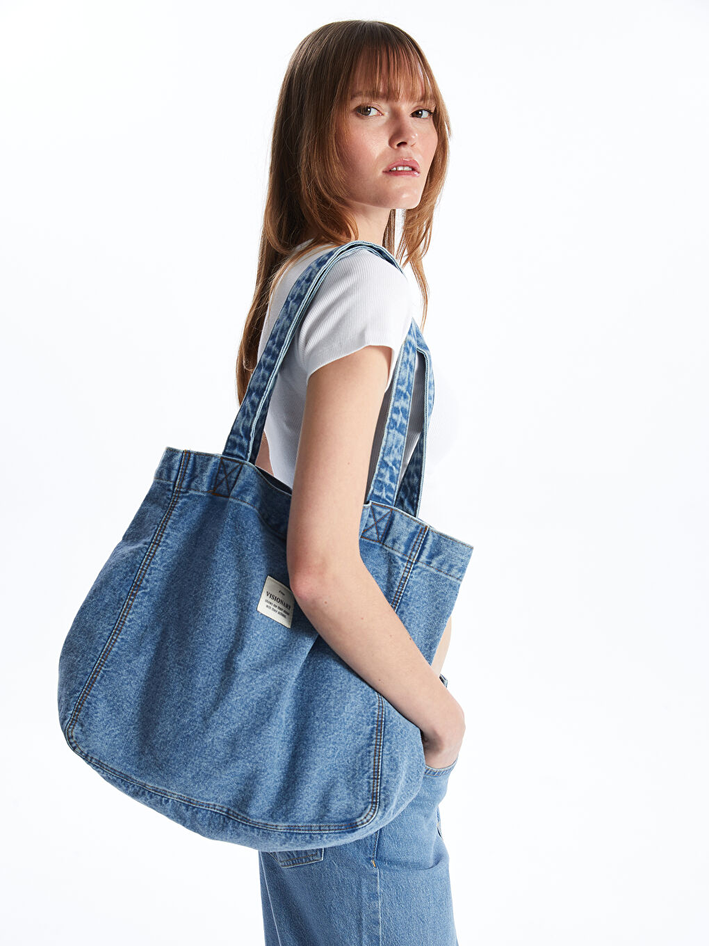 Сумка-шоппер с карманами для женщин