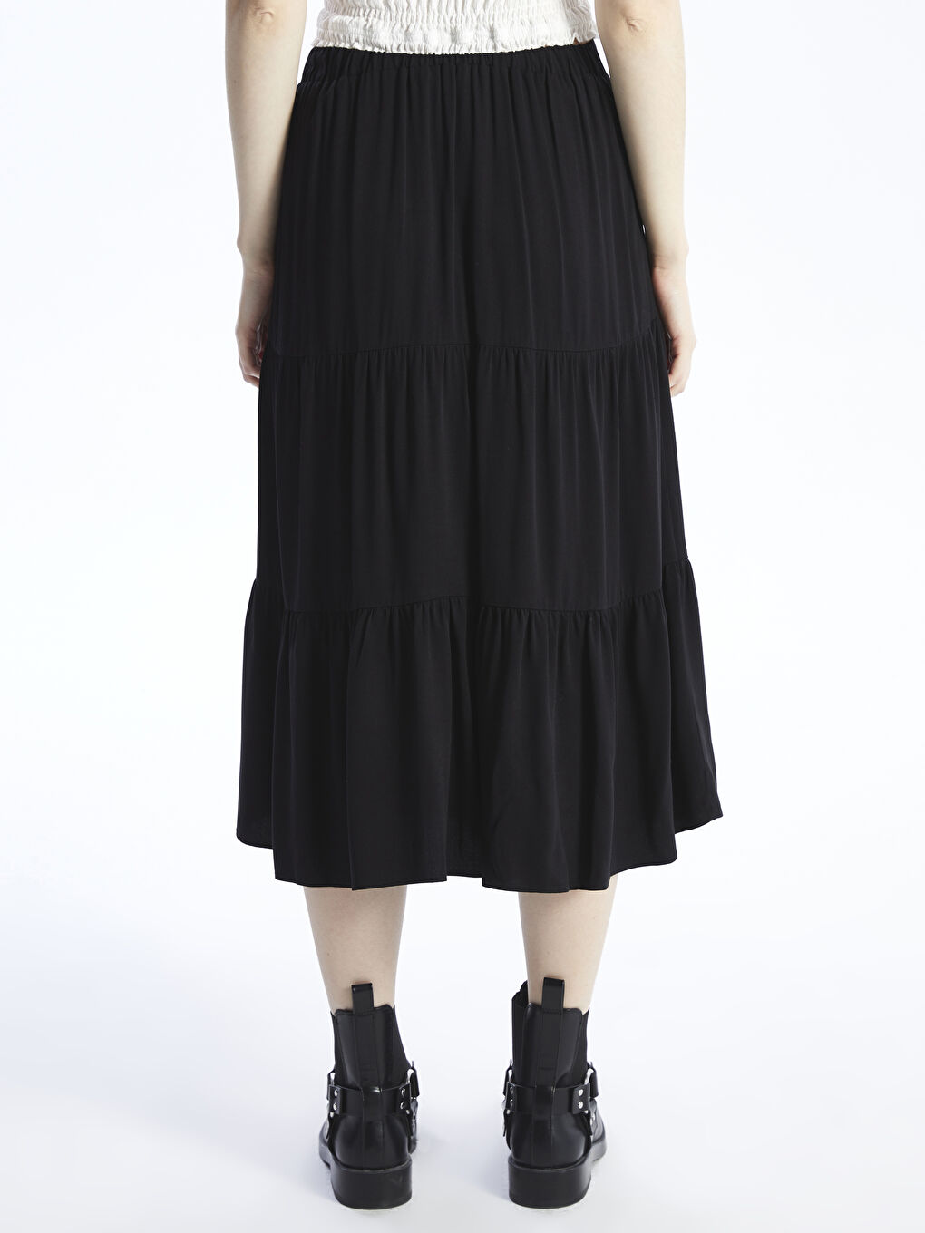 Women's Elastic Waist Regular Skirt -S49760Z8-CVL