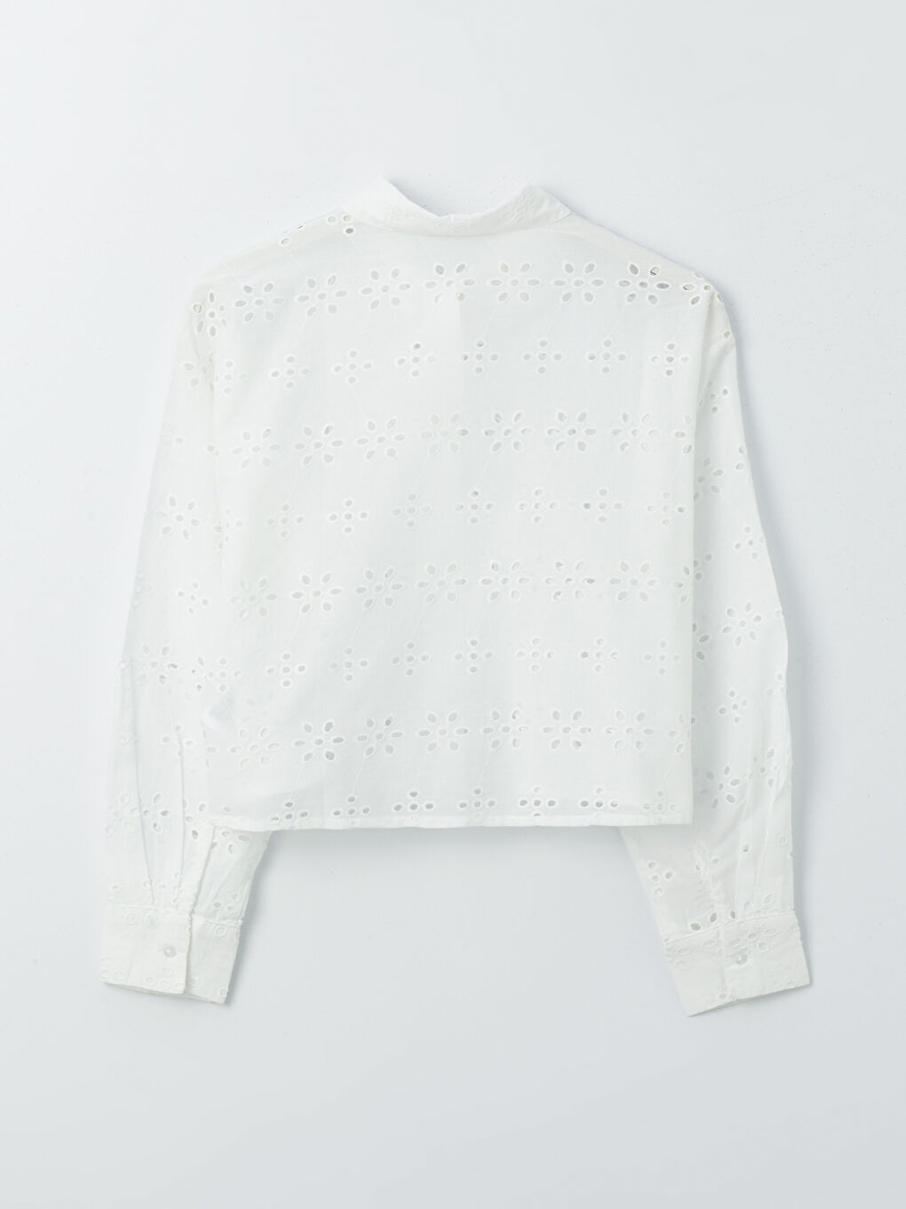 XSIDE Selbstgemustertes Langarm-Crop-Hemd für Damen -S49762Z8-KE8