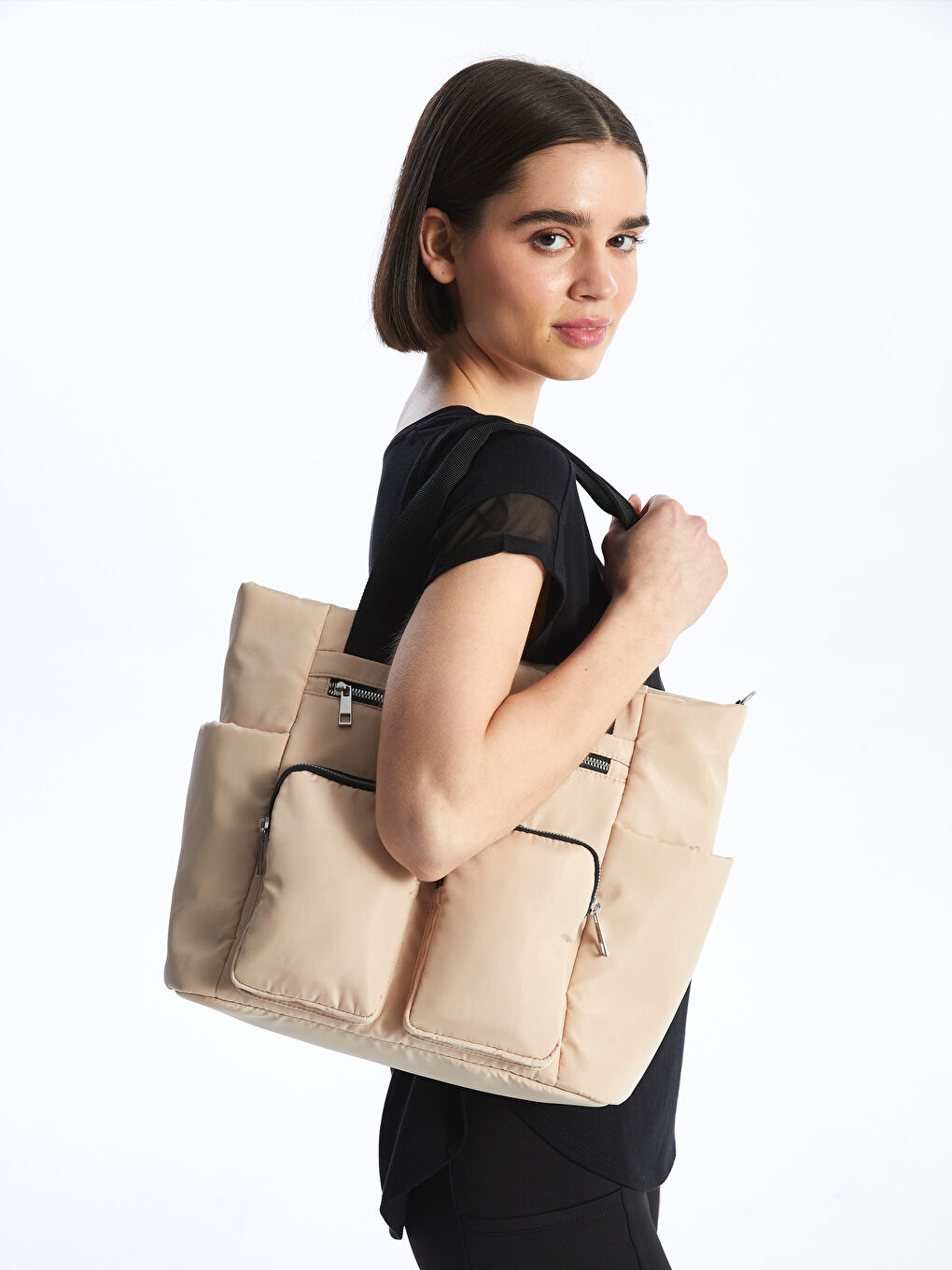 Multi-Compartment Women's Shoulder Bag -S49770Z8-CR8
