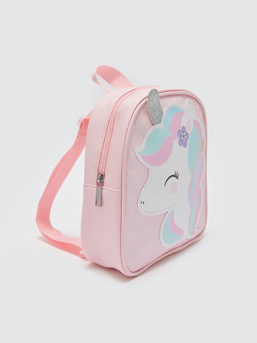 Pembe 3D Figürlü Kız Çocuk Sırt Çantası-1