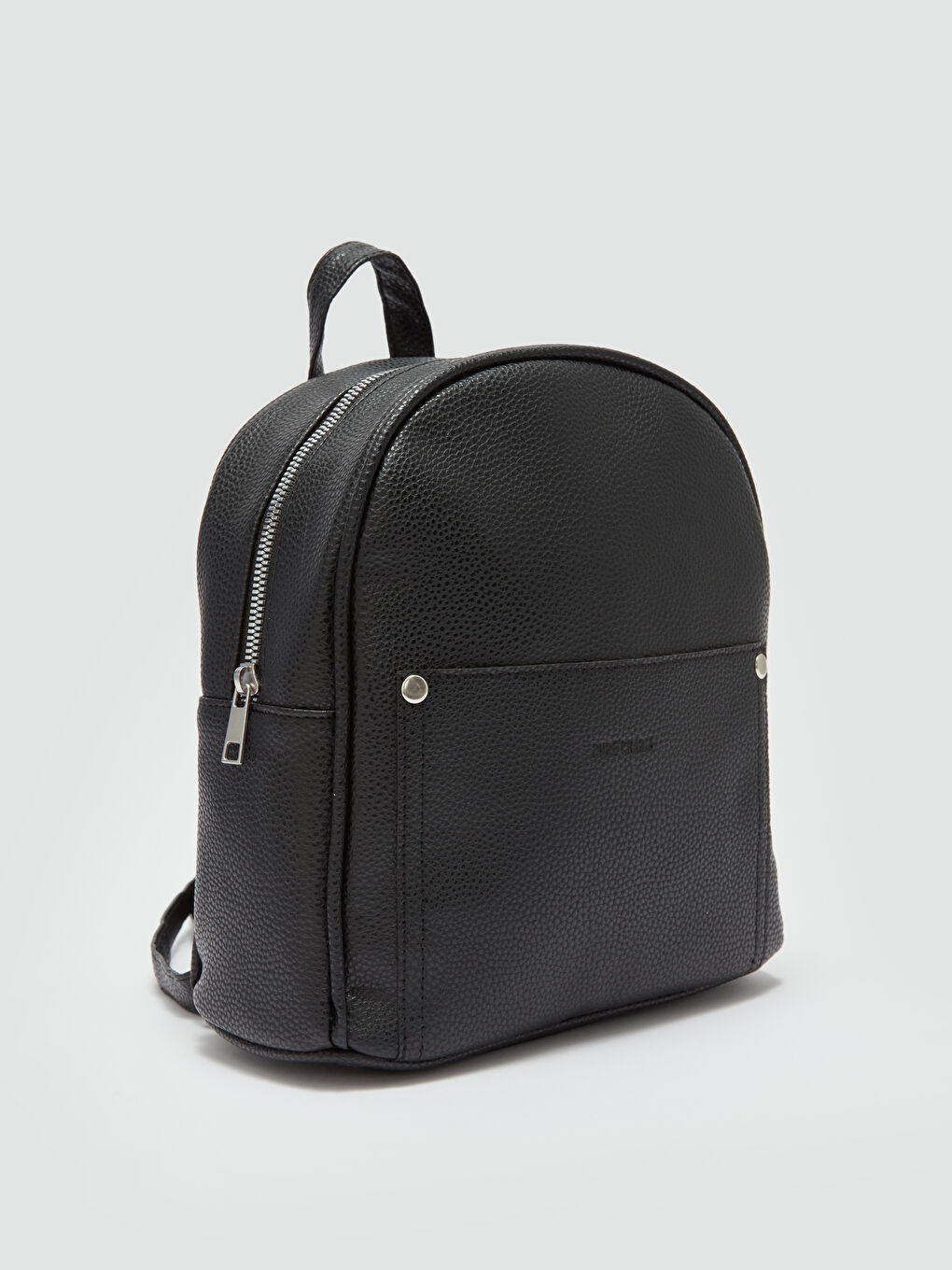 Siyah Deri Görünümlü Kız Çocuk Sırt Çantası-1