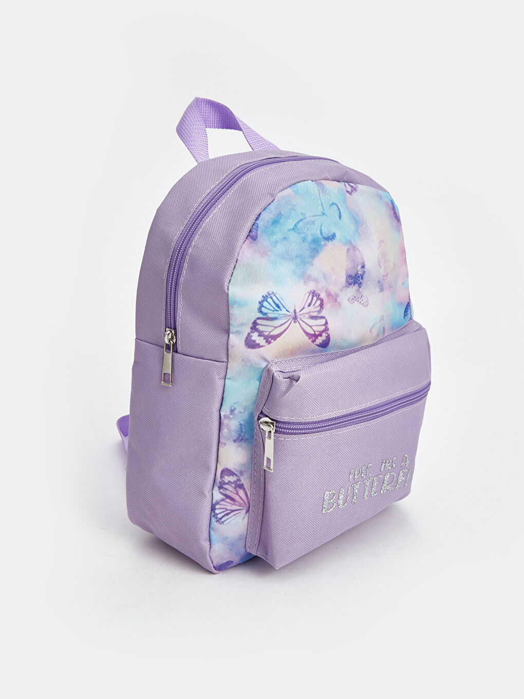 Lila Baskılı Kız Çocuk Sırt Çantası-1