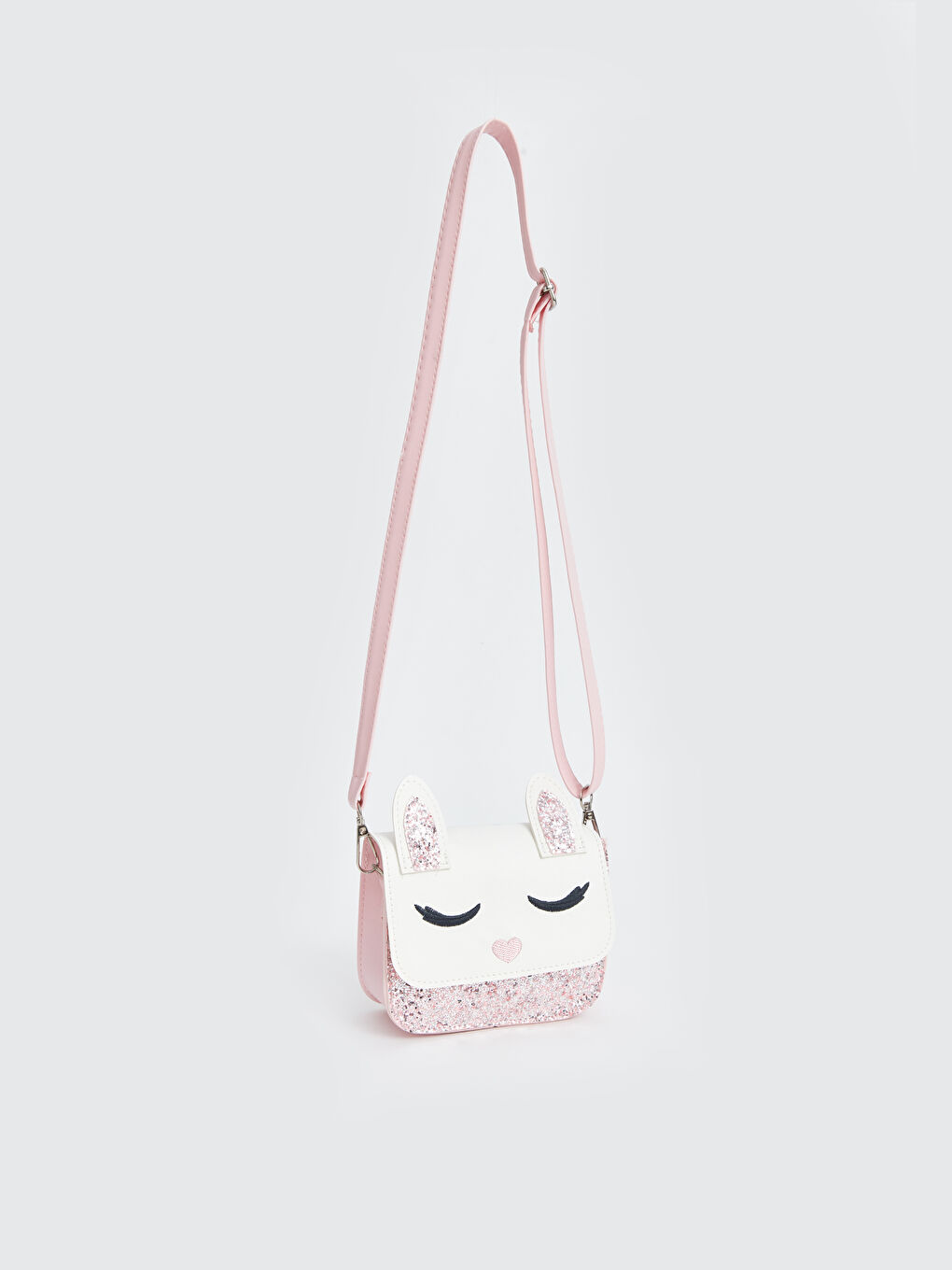 Pembe Simli Kız Çocuk Kol Çantası