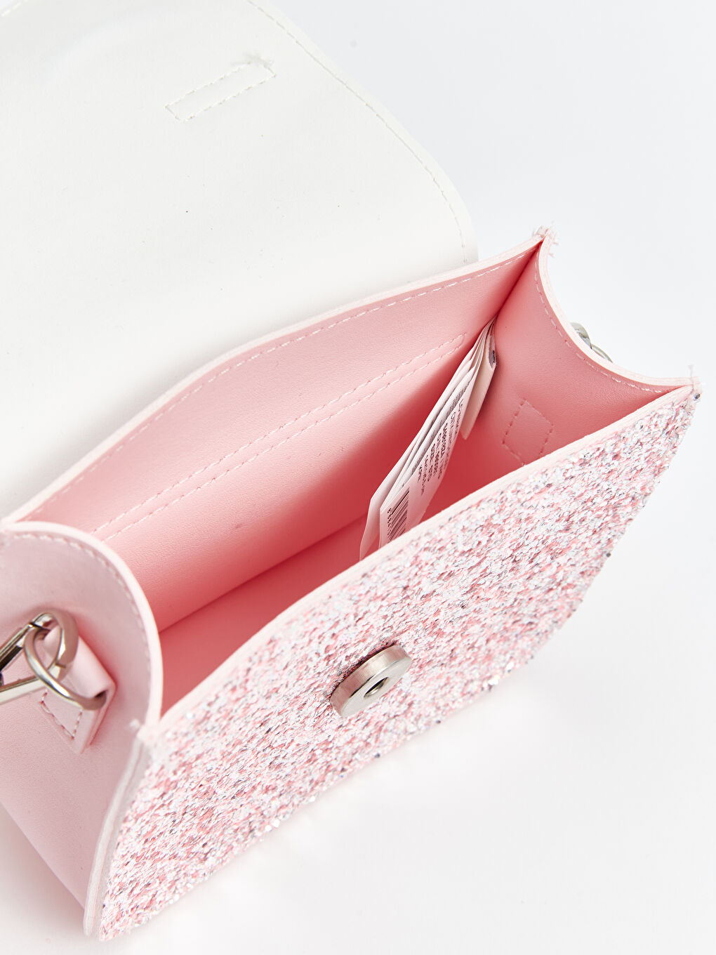 Pembe Simli Kız Çocuk Kol Çantası-2