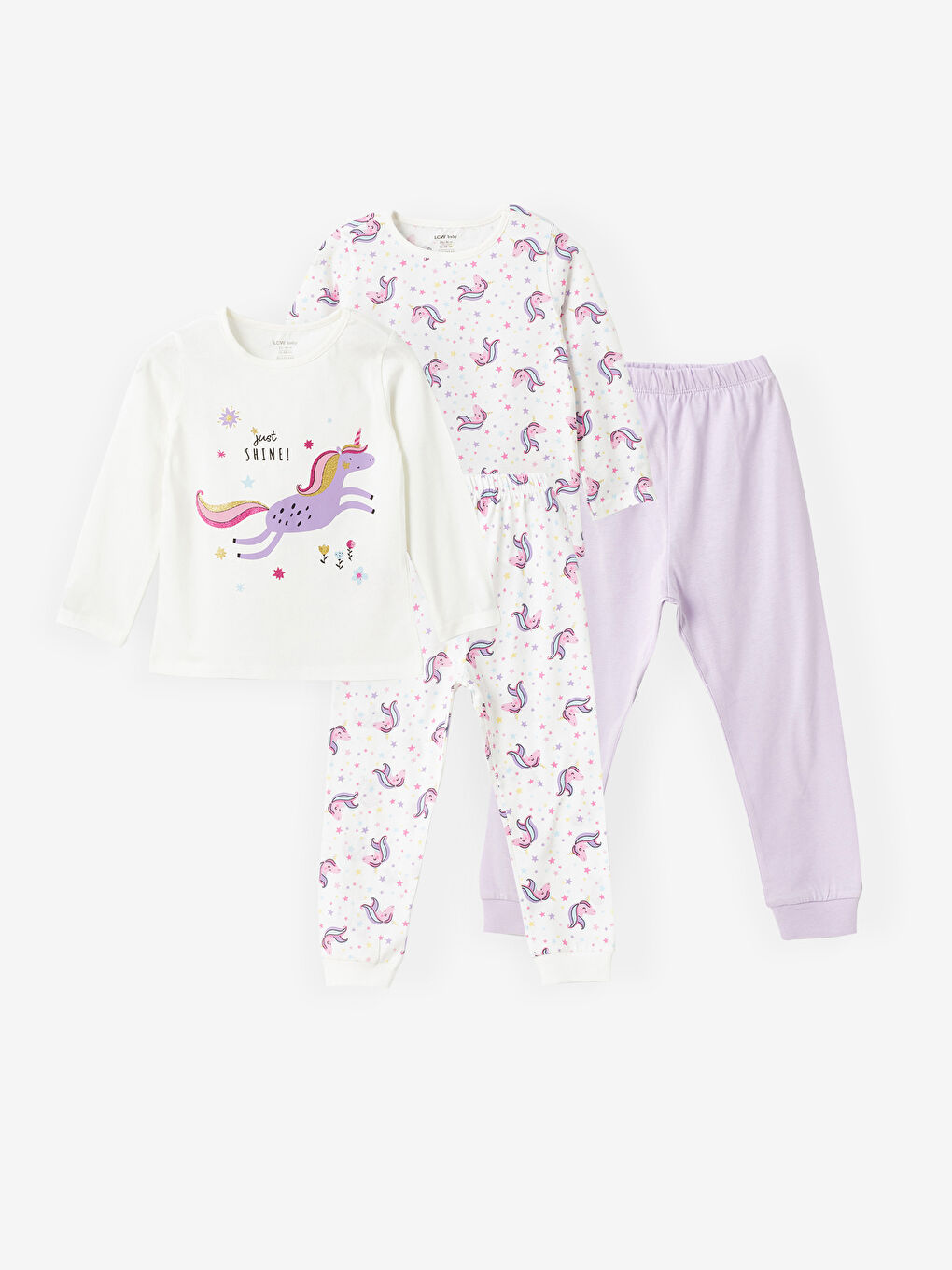 Crew Neck Long Sleeve Baby Girl Pajamas Set of 2 -S49895Z1-FDU