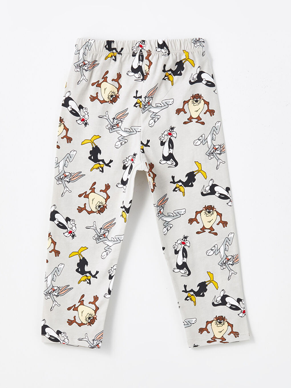 Gri Beli Lastikli Looney Tunes Baskılı Erkek Bebek Eşofman Alt-1