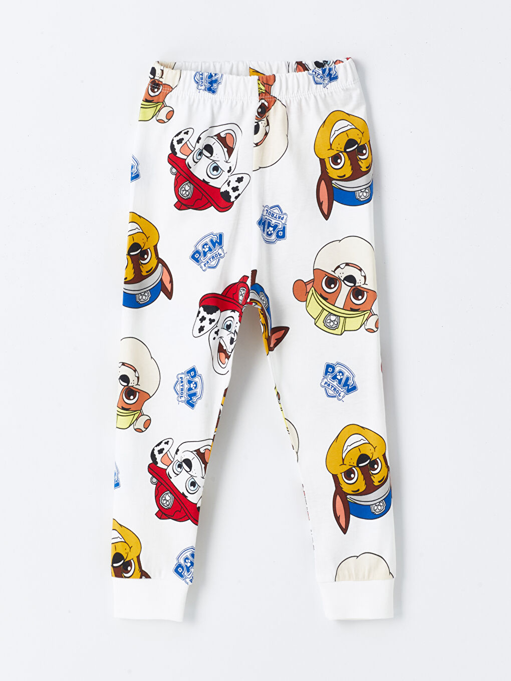 Ekru Beli Lastikli Paw Patrol Baskılı Erkek Bebek Pijama Alt