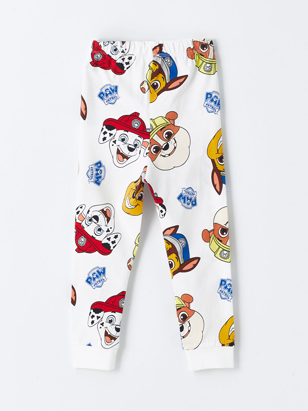 Ekru Beli Lastikli Paw Patrol Baskılı Erkek Bebek Pijama Alt-1