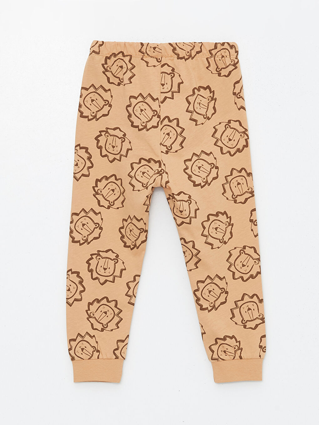 LCW baby Kahverengi Beli Lastikli Desenli Erkek Bebek Pijama Alt - 1