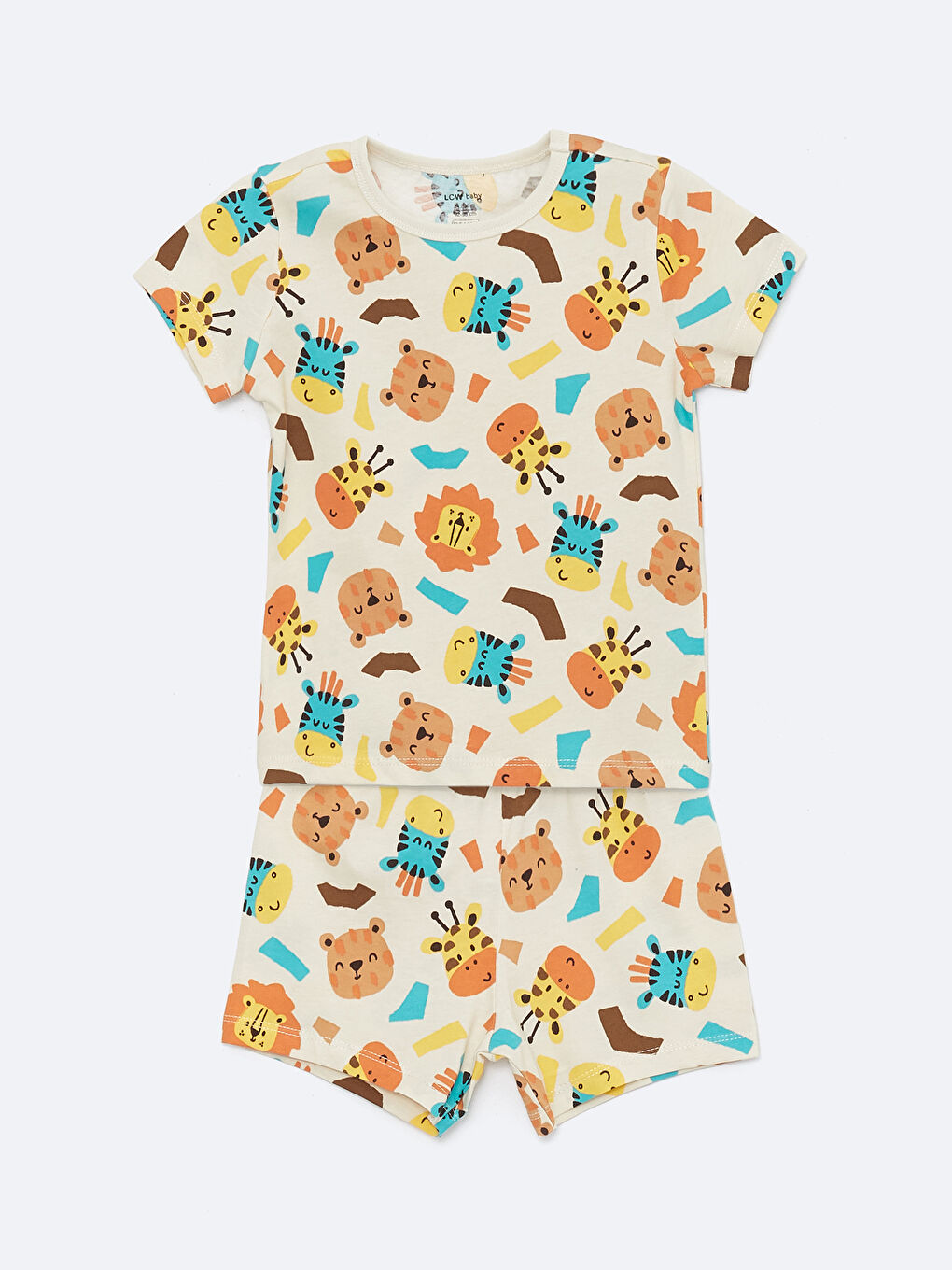 Crew Neck Short Sleeve Printed Baby Boy Shorts Pajama Set -S49923Z1-LQA