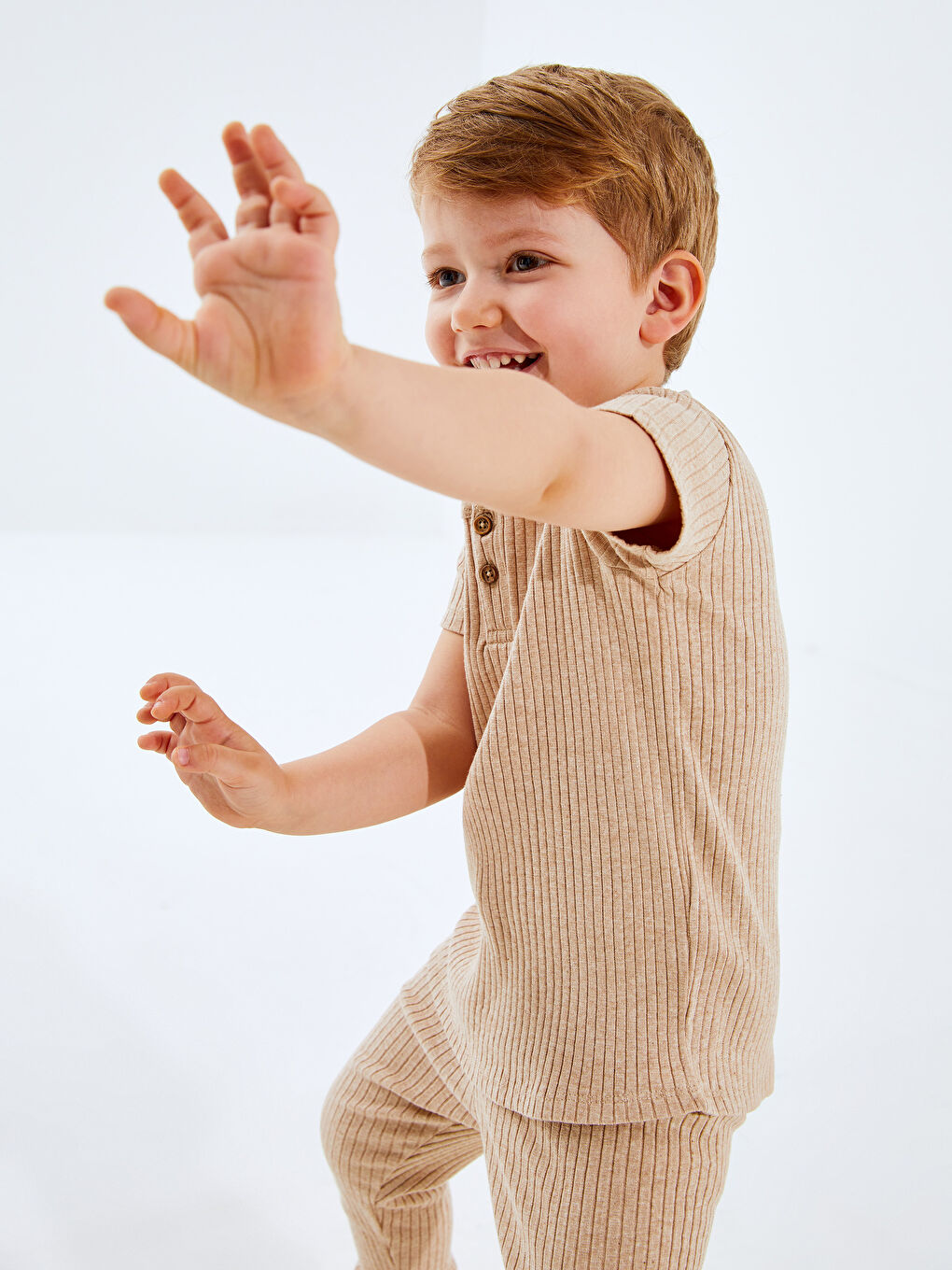 Crew Neck Basic Baby Boy Pajama Set -S49939Z1-FDL
