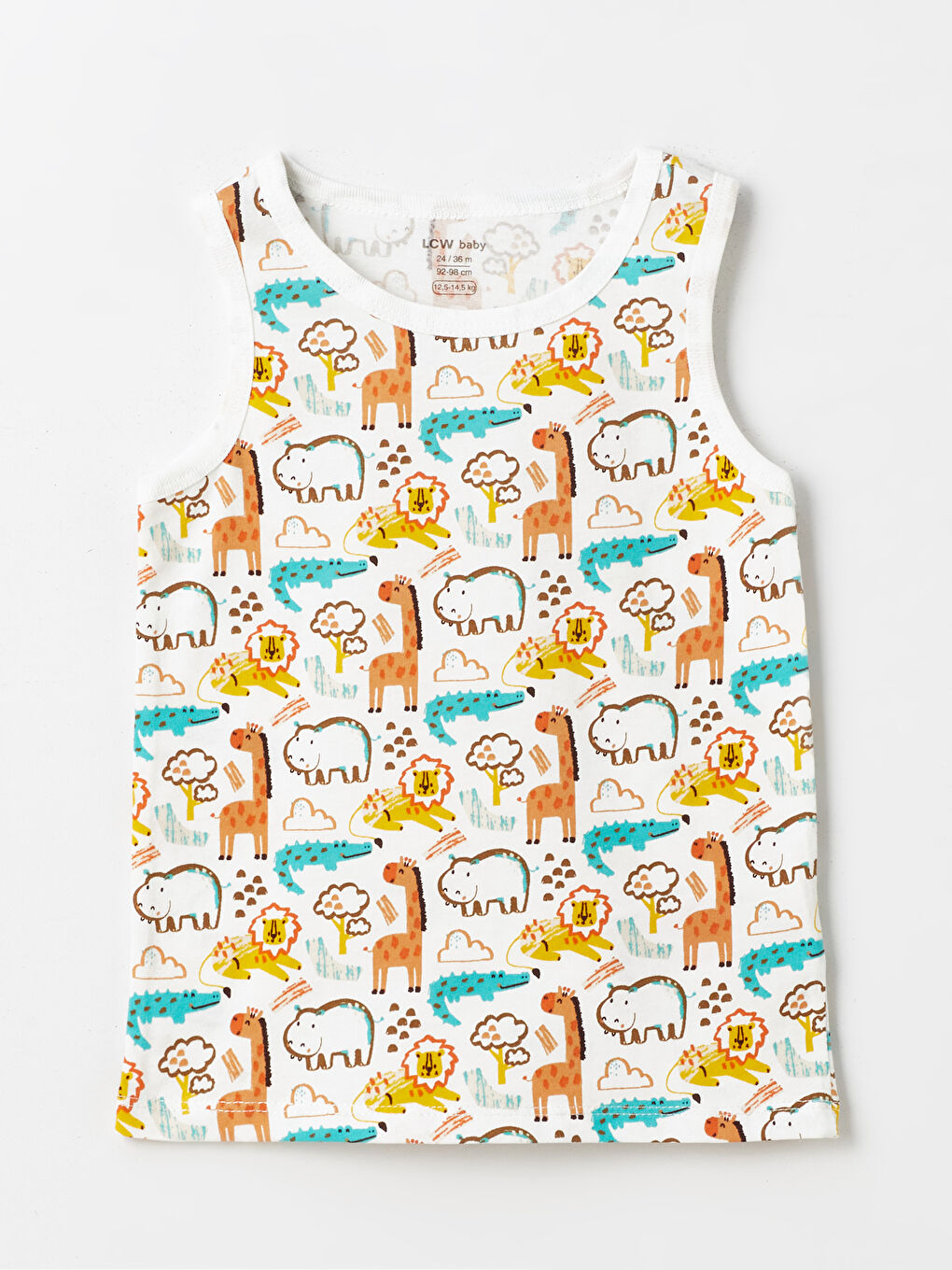 Комплект из 3-х майок для малышей мальчиков с круглым вырезом и принтом-3