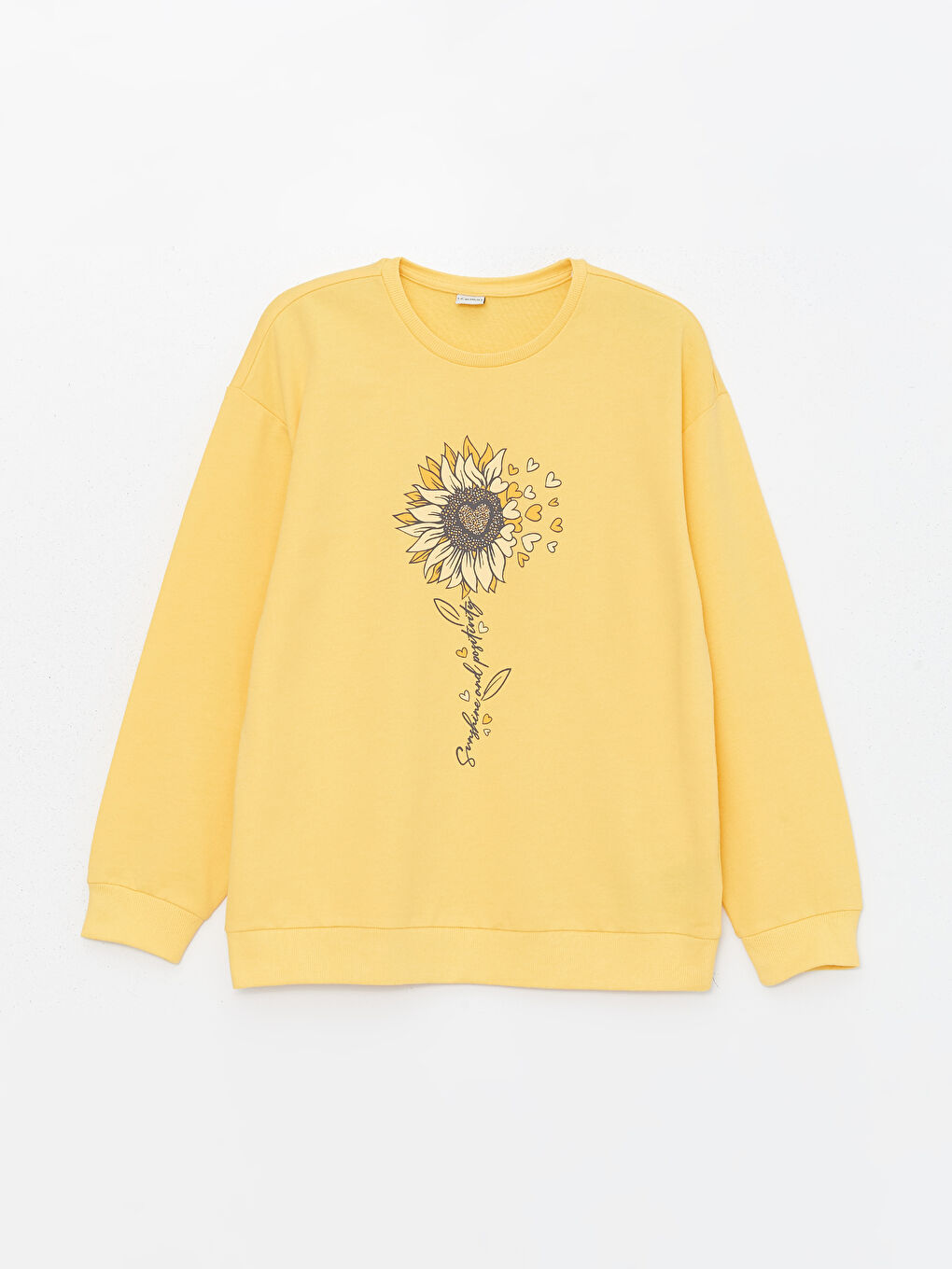 Crew Neck Printed Long Sleeve Girls' Sweatshirt -S49962Z4-FW5