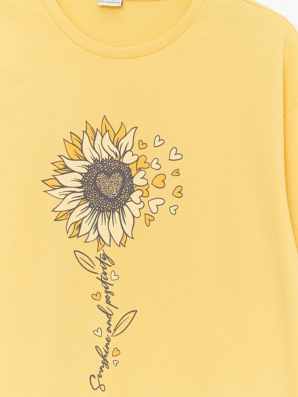 Crew Neck Printed Long Sleeve Girls' Sweatshirt -S49962Z4-FW5