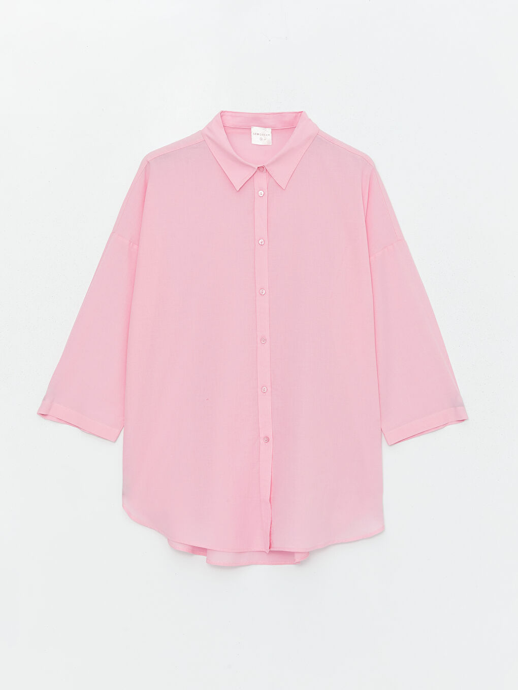 Shirt Collar Straight Long Sleeve Women's Beach Dress -S49979Z8-FGW